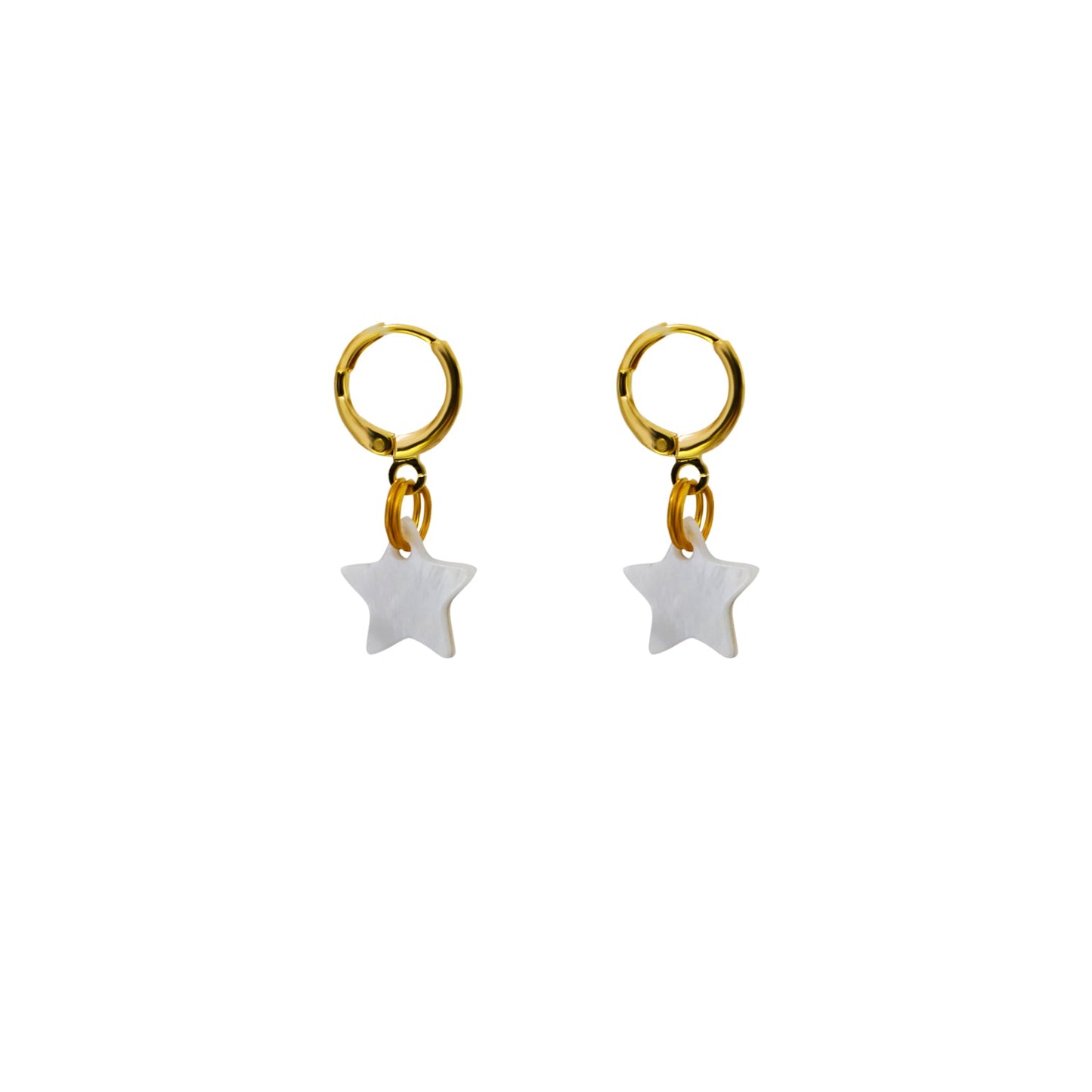 Mother of Pearl Star Earrings-1