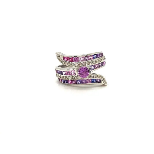 Purple Sapphire Ring in .925 Sterling Silver- KSR 16551