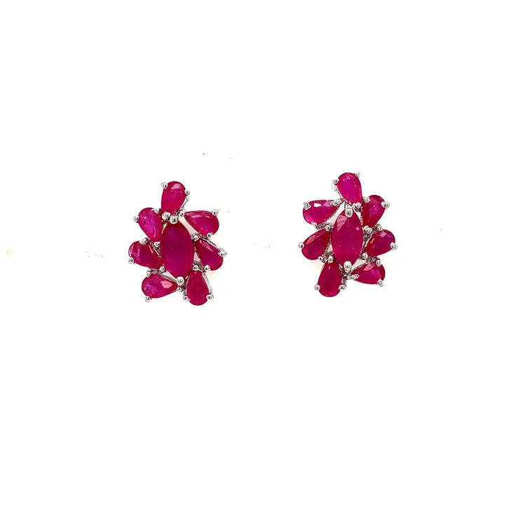 Emerald Earring in .925 Sterling Silver - KST 55313