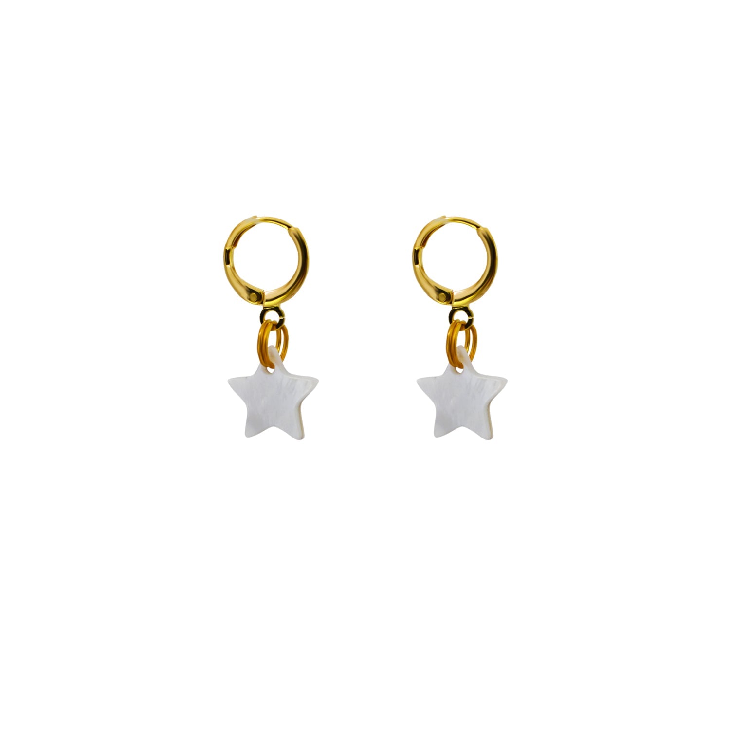 Mother of Pearl Star Earrings-1
